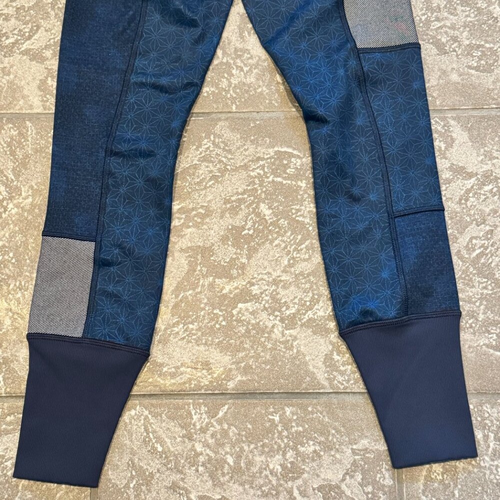 Lululemon Wunder Under Sashiko Jogger Pants Womens Size 4 Blue Camo Inseam 25” - Picture 7 of 10